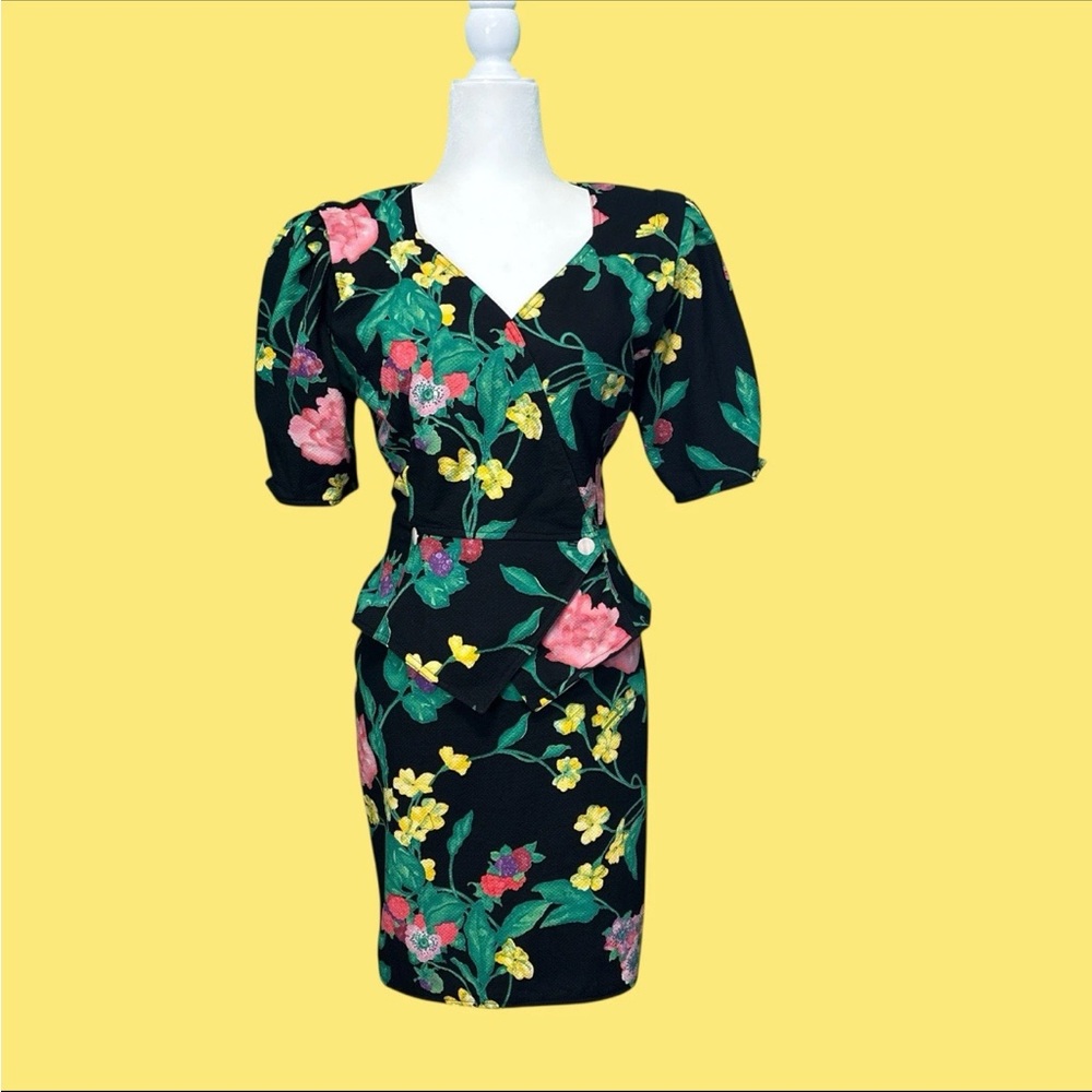 Vintage 90s Emanuel Ungaro solo donna Paris floral set